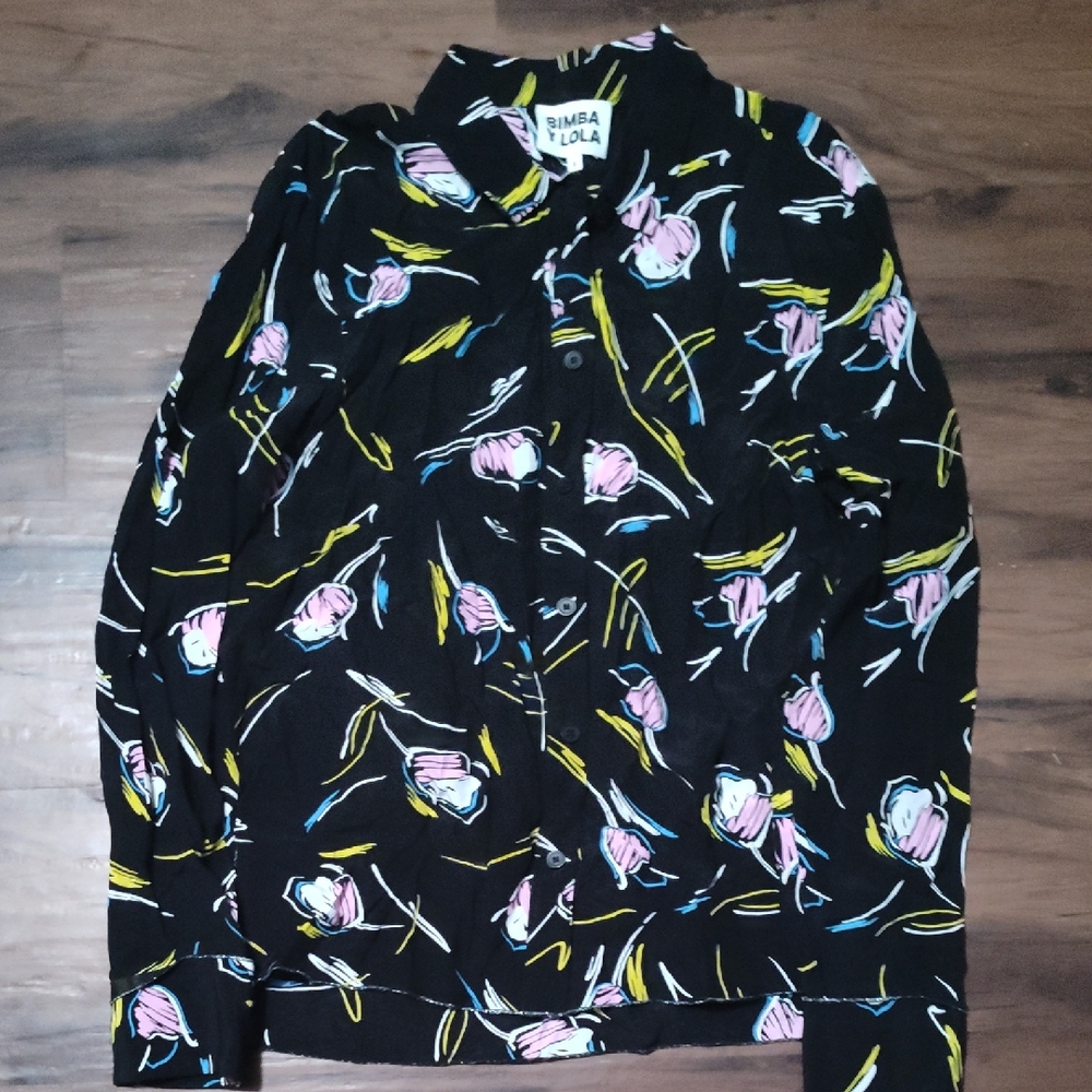 Black Floral Blouse